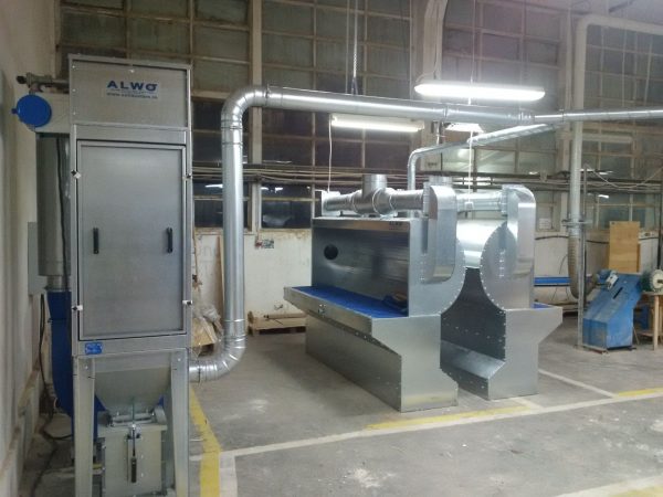 ALWO BA sanding suction bench for external filtration – view 1