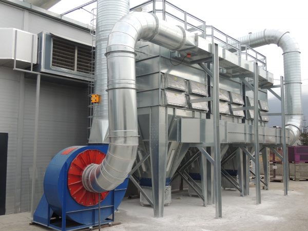 ALWO VCF vertical cartridge dust collector installation – view 1