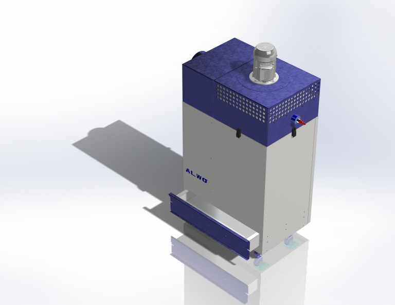3D view of a vertical local collector for machining aerosols