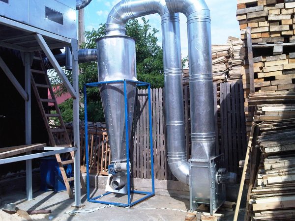 ALWO vertical cyclone for industrial particle separation – view 2