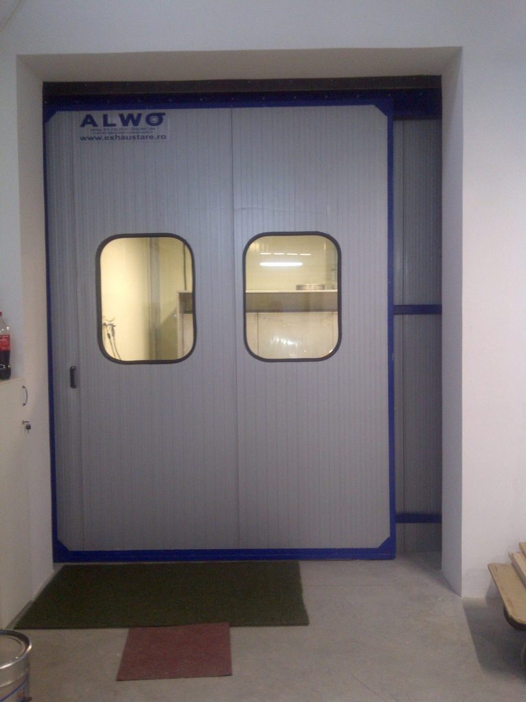 Glazed access door for an ALWO painting enclosure