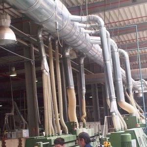 Instalație industrială ALWO cu tubulatură și piese speciale din tablă zincată