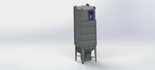ALWO compact industrial dust collector – front view