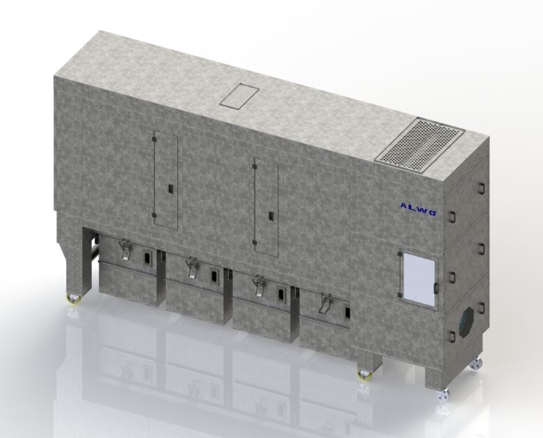 ALWO EFPJ compact filter with integrated fan and pulse-jet cleaning