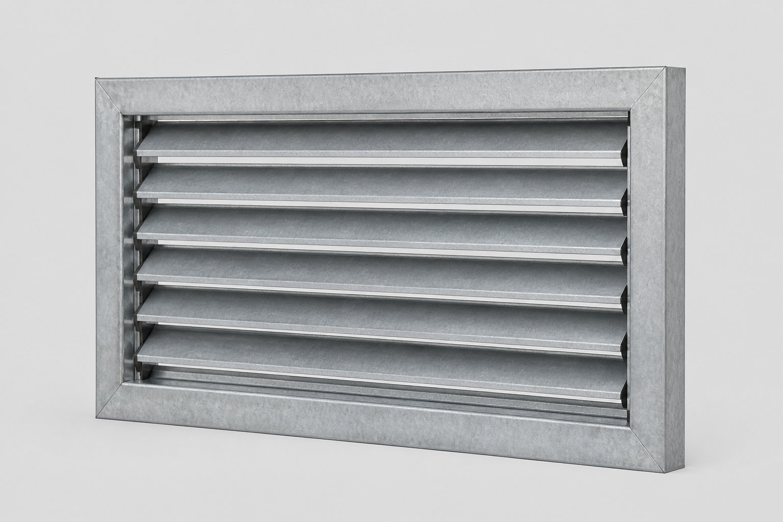 Grilă de ventilație din tablă zincată cu lamele reglabile