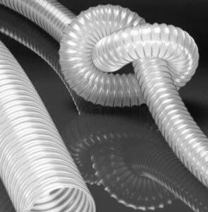 Tubulatură flexibilă din poliuretan cu spirală metalică
