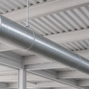Tubulatură circulară metalică perforată pentru distribuția aerului